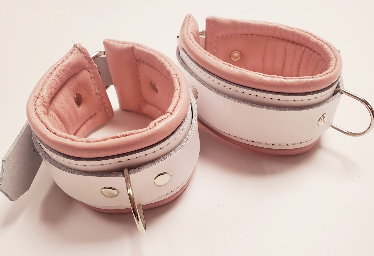 RESTRAINT SET-padded LUXURY-genuine BDSM KINK play-PINK and WHITE