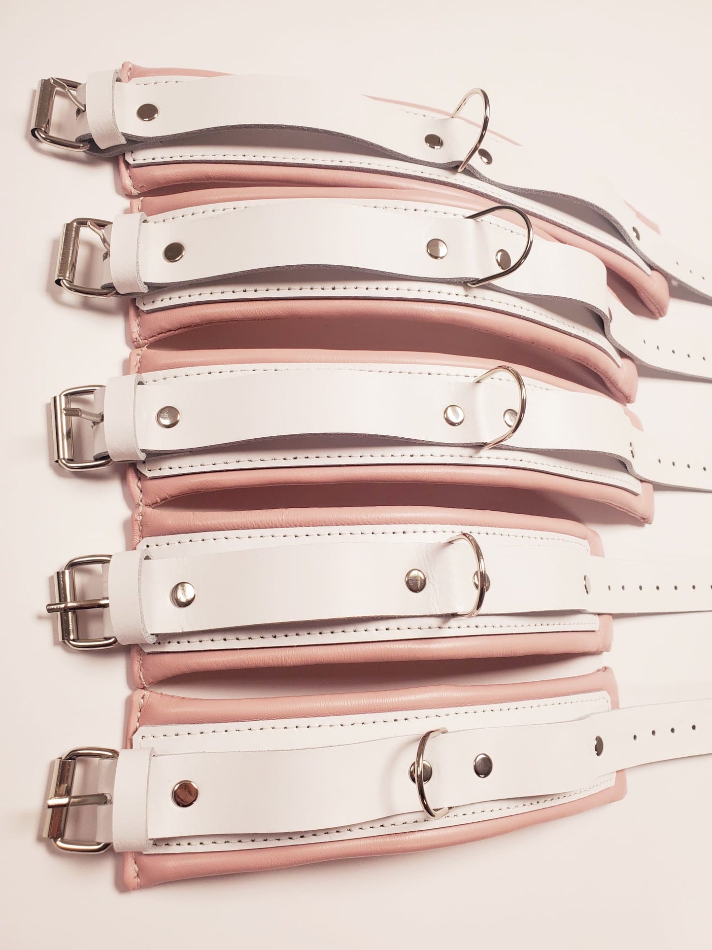 RESTRAINT SET-padded LUXURY-genuine BDSM KINK play-PINK and WHITE