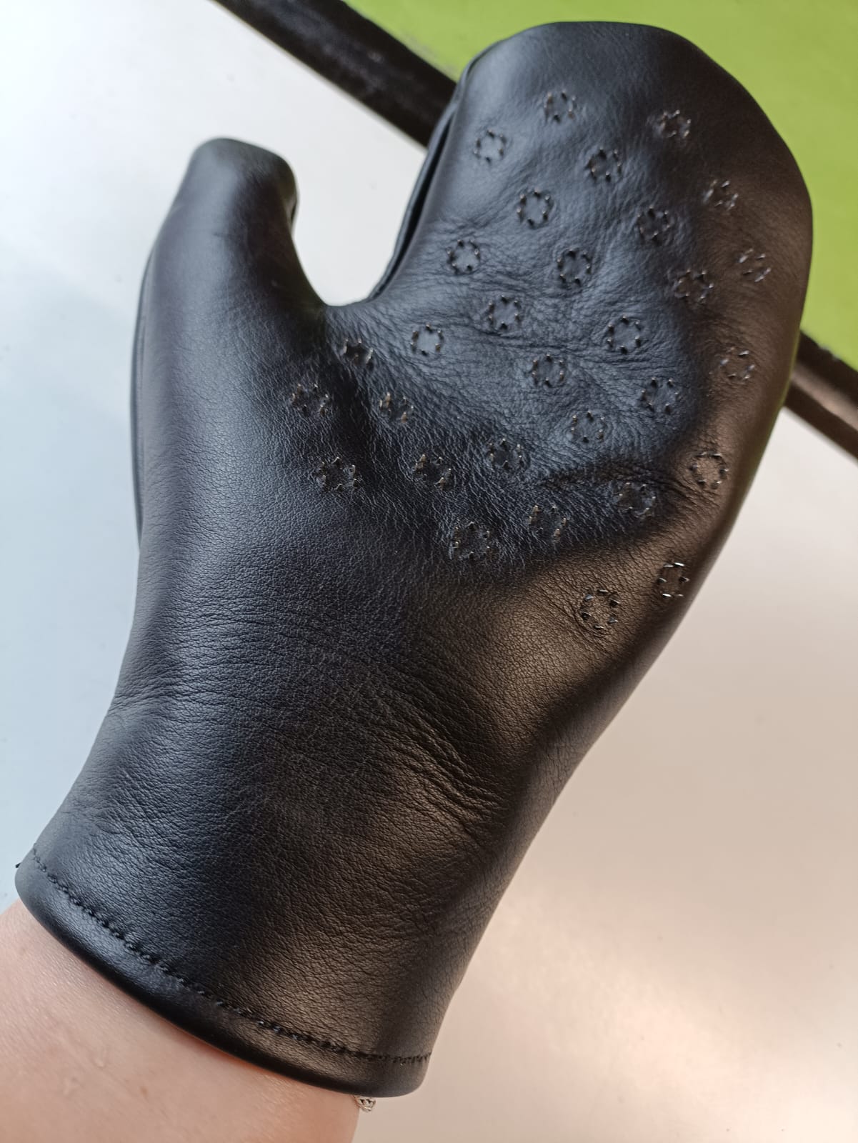 Spanking Mitt with PRICKLE STUDS-real Leather BDSM Kink equipment