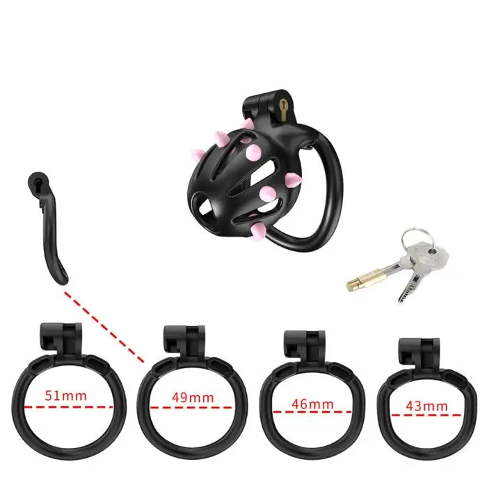 Chastity Cage-CELLMATE-FLEXI SPIKE with FREE KOO BOO CANE