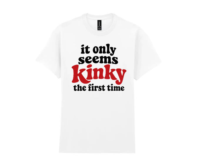 T Shirt Only kinky first time